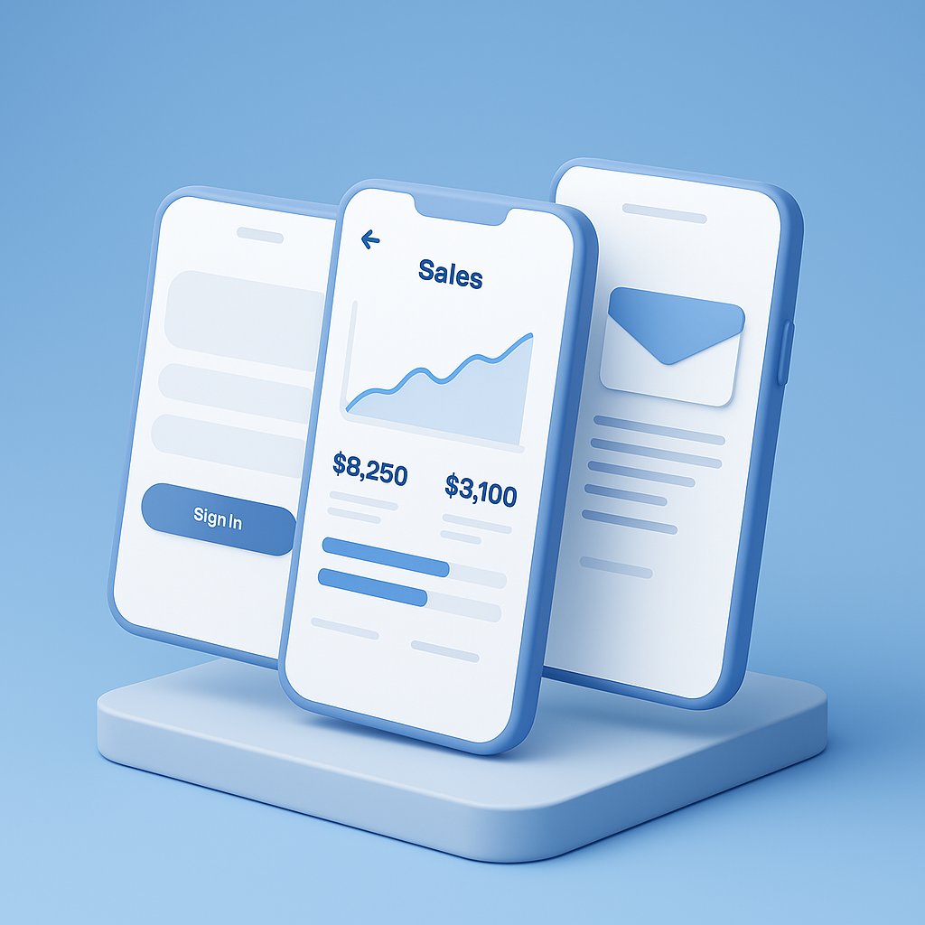 Pantallas de aplicación móvil